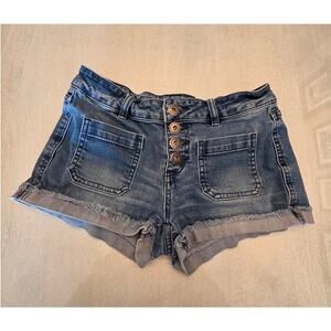 O'Neill Women's Denim Jean Shorts SZ 5 Button Fly Summer